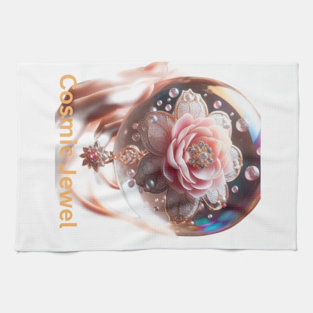 Paño De Cocina Florecimiento etéreo: Joya de encantamiento (Horizontal)