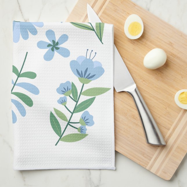 Paño De Cocina Flores (Doblado Cuarto)