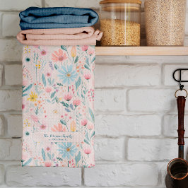 Paño De Cocina Flores acuáticas botánicas rusas nombre familiar