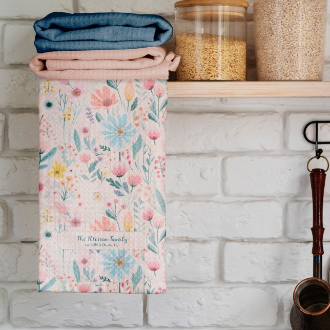 Paño De Cocina Flores acuáticas botánicas rusas nombre familiar (Subido por el creador)