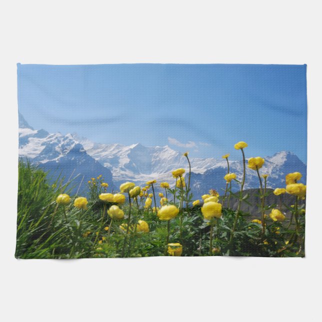 Paño De Cocina Flores | Alpes suizos Eiger Monch (Horizontal)