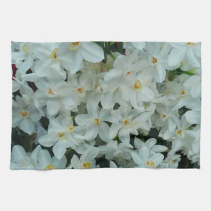 Paño De Cocina Flores blancas de arcissus paperblancas