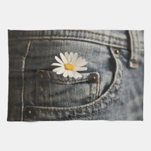 Paño De Cocina Flores Daisy en Jeans Pocket