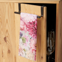 Paño De Cocina Flores de acuarela Pastel Elegante