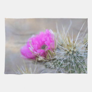 Paño De Cocina Flores de Cactus rosadas