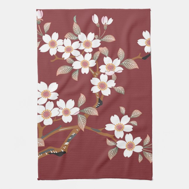 Paño De Cocina Flores de cerezo japonesas (Vertical)