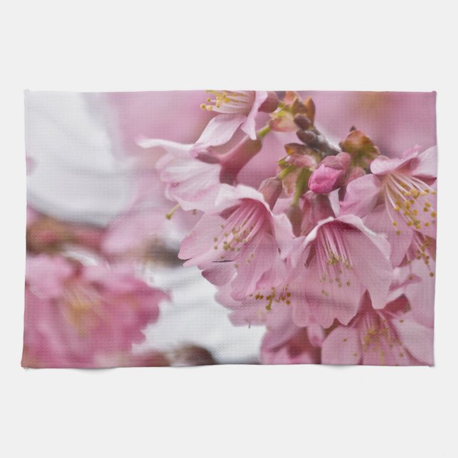 Paño De Cocina Flores de cerezo Sakura Rosa Pálido (Horizontal)