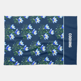 Paño De Cocina Flores de Crocus Azules