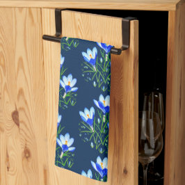 Paño De Cocina Flores de Crocus Azules