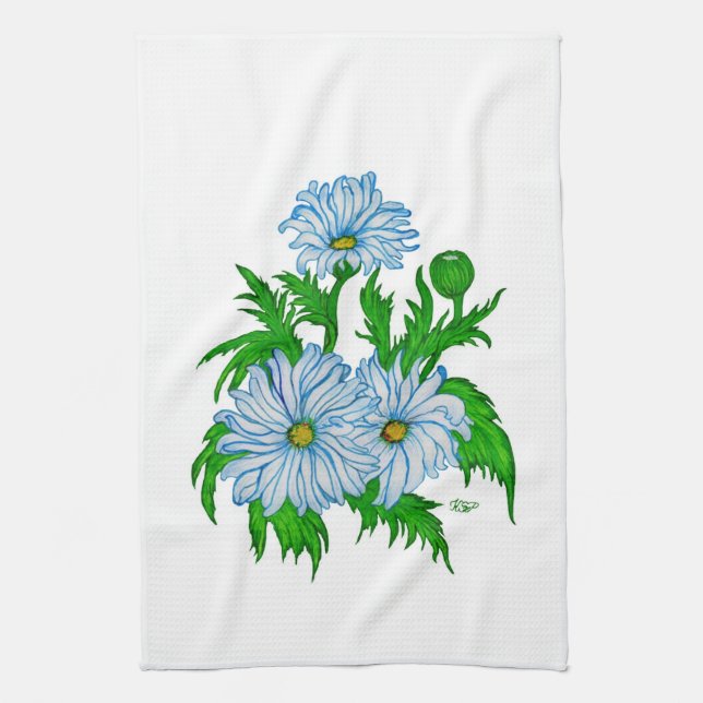 Paño De Cocina Flores de Daisies (Vertical)