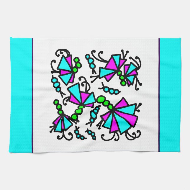 Paño De Cocina Flores de Doodle Bug (Horizontal)