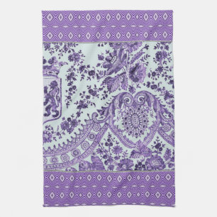 Paño De Cocina Flores de encaje morado