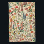 Paño De Cocina Flores de época<br><div class="desc">Flores de época de Adolphe Millot. Visita mi tienda para un diseño más interesante y más elección de color => zazzle.com/colorfulworld*</div>