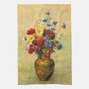Paño De Cocina Flores de época en una vesícula (1910) de Odilon R