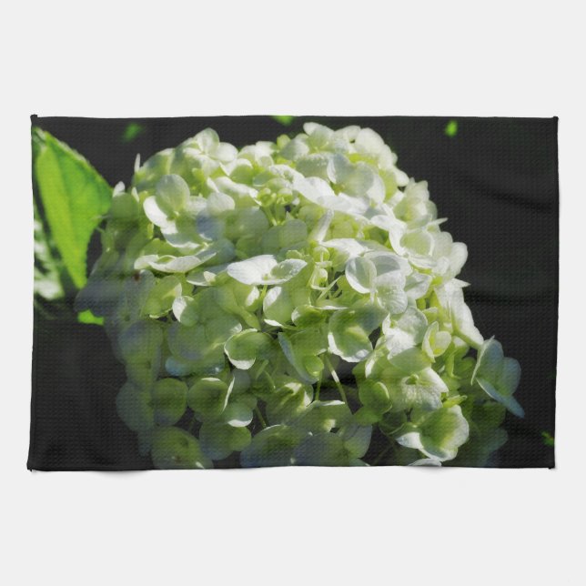 Paño De Cocina Flores de Hydrangeas Verdes (Horizontal)