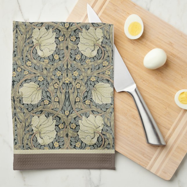 Paño De Cocina Flores de imperial de estilo Art Nouveau de Willia (Doblado Cuarto)