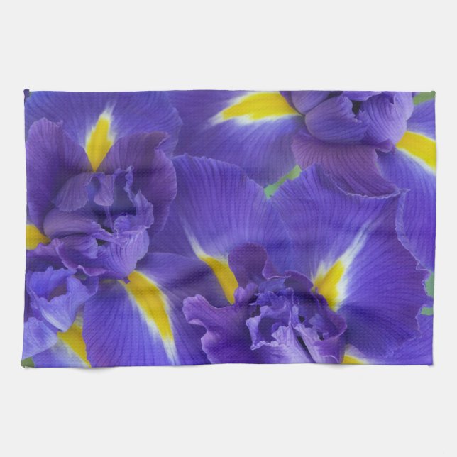 Paño De Cocina flores de Iris (Horizontal)