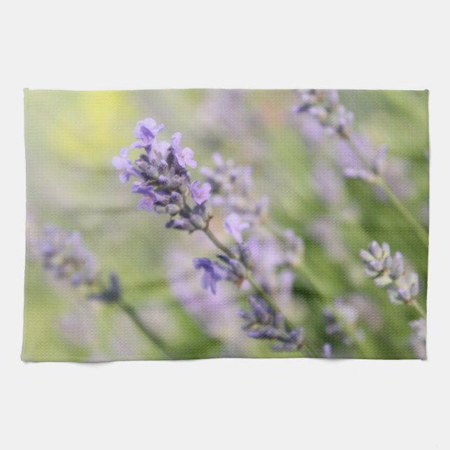 Paño De Cocina Flores de la lavanda (Horizontal)