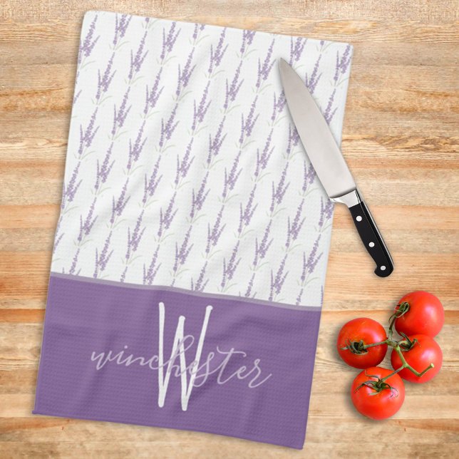 Paño De Cocina Flores de lavanda de granja nombre personalizado m (Subido por el creador)