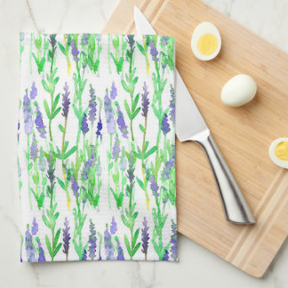Paño De Cocina Flores de lavanda Hierbas Medicamentos Púrpura Pla