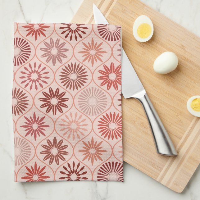 Paño De Cocina Flores de Ogee Boho (Doblado Cuarto)