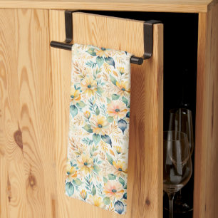 Paño De Cocina Flores de oro soleadas
