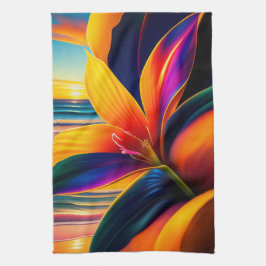 Paño De Cocina Flores de paraíso tropical