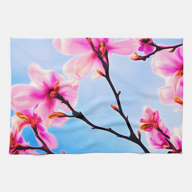 Paño De Cocina Flores de primavera (Horizontal)