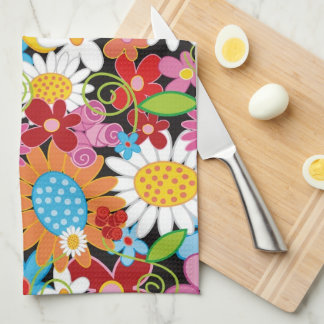 Paño De Cocina Flores de Primavera Coloridas y caprichosas Cocina