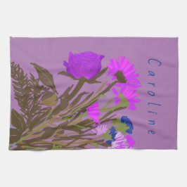 Paño De Cocina Flores de primavera de Bonito coloridas + nombre p