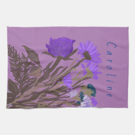 Paño De Cocina Flores de primavera de Bonito coloridas + nombre p