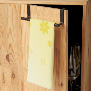 Paño De Cocina Flores de sol en mariposas