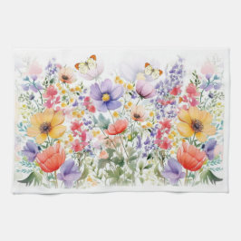 Paño De Cocina Flores de verano coloridas y personalizadas en Bon