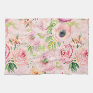 Paño De Cocina Flores dibujadas por la mano del Boho de primavera