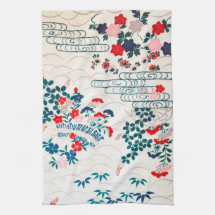 Paño De Cocina Flores, diseño japonés
