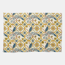 Paño De Cocina Flores en círculos