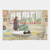 Flores en el Windowsill Carl Larsson Sueco