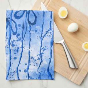 Paño De Cocina Flores entrelazadas cielo azul