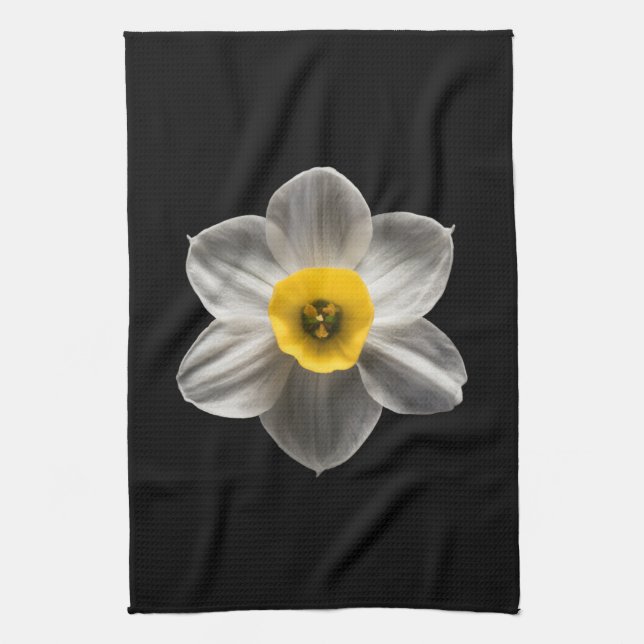 Paño De Cocina Flores | Flor de Daffodil blanca (Vertical)