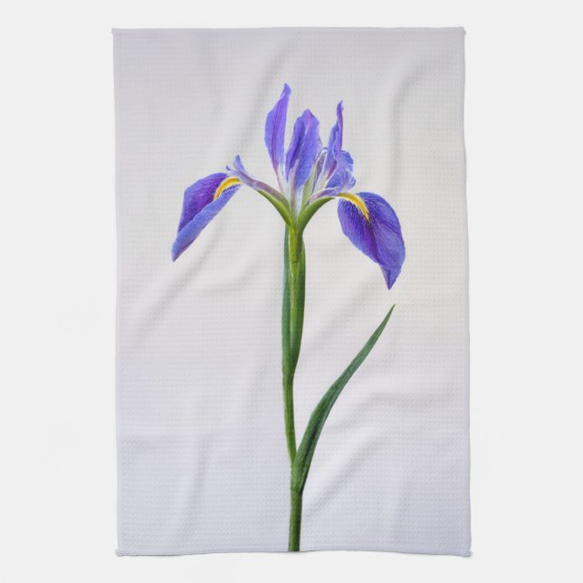 Paño De Cocina Flores | Flor Iris Púrpura (Vertical)