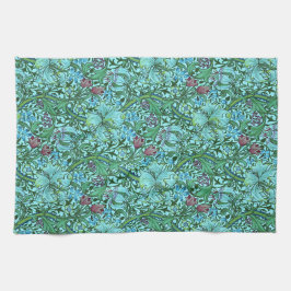 Paño De Cocina Flores florales amarillas vintage Blue Pink Green