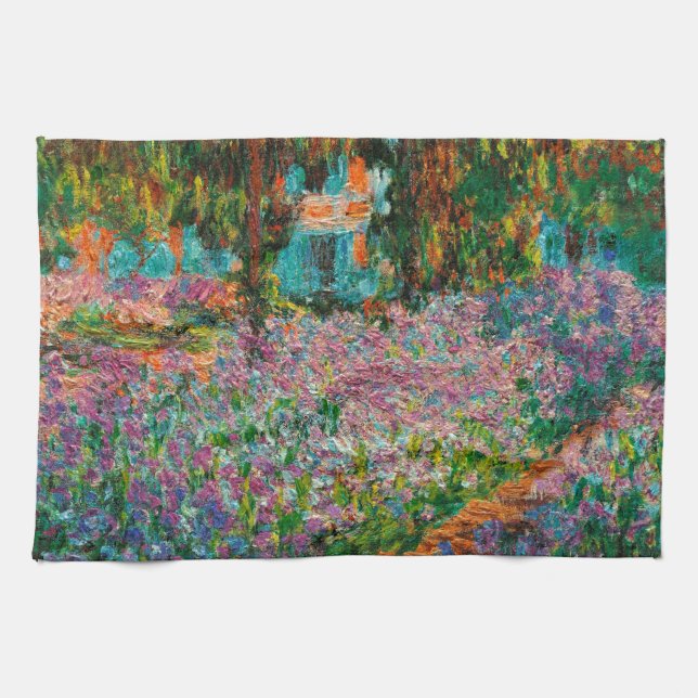 Paño De Cocina Flores Giverny del Irises Monet Garden (Horizontal)