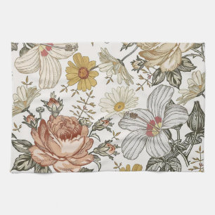 Paño De Cocina Flores hermosas