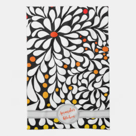 Paño De Cocina Flores modernas audaces personalizadas impresión o