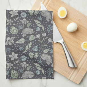 Paño De Cocina Flores Monocromáticas Ditsy