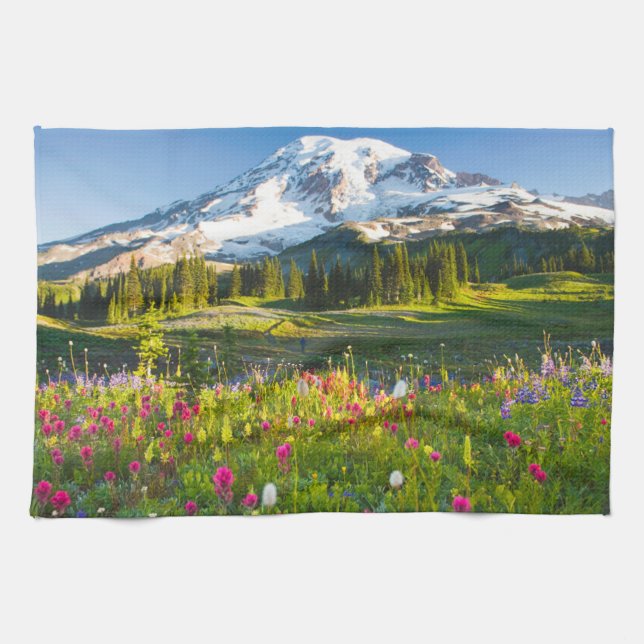 Paño De Cocina Flores | Mt. Rainier Wildflowers (Horizontal)