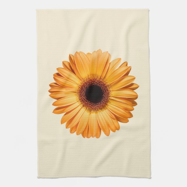 Paño De Cocina Flores | Naranja Gerbera (Vertical)