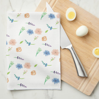 Paño De Cocina Flores naturales acuáticas Arte original