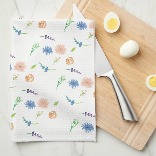 Paño De Cocina Flores naturales acuáticas Arte original (Doblado Cuarto)