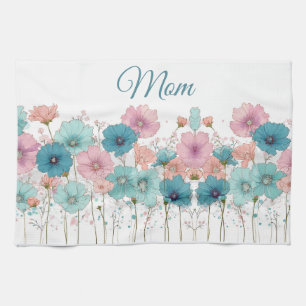 Paño De Cocina Flores primaverales vintage para mamá